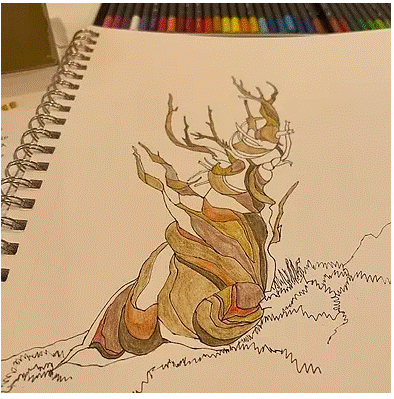 art wine watercolor