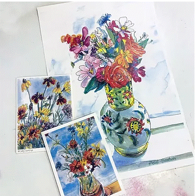 art wine flowers